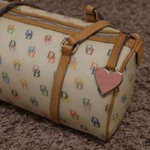 Dooney & Bourke Monogram White Barrel Purse